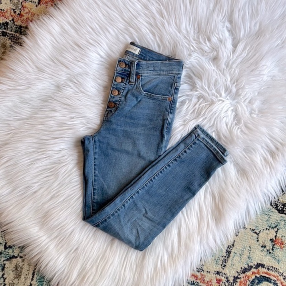 MADEWELL 9" Mid-Rise Skinny Crop Jeans: Button-Front TENCEL™ Denim Edition, 25